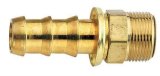 Aeroquip Socketless Hose Ends FBM1212 Fitting, End, AQP Socketless, Straight, -6 AN Barb to Male -6 AN, Brass, Natural, Each thumbnail 2