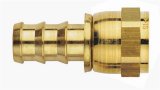 Aeroquip Socketless Hose Ends FBM1234 Fitting, End, AQP Socketless, Straight, -10 AN Barb to Female -10 AN, Brass, Natural, Each thumbnail 2