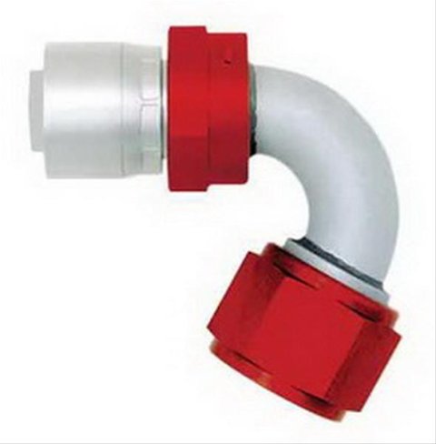 Aeroquip Crimp Hose Ends FBM4246 Fitting, End, AQP Hose, 120 Degree, -16 AN to Female -16 AN, Aluminum, Natural/Red, Each thumbnail 1