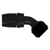 Aeroquip Reusable Hose Ends FBM4422 Fitting, End, AQP Hose, 45 Degree, -6 AN to Female -6 AN, Aluminum, Black, Each thumbnail 1