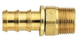 Aeroquip Socketless Hose Ends FBM1201 Fitting, End, AQP Socketless, Straight, -4 AN Barb to Male 1/4 in. NPT, Brass, Natural, Each thumbnail 2