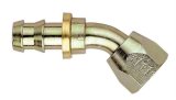 Aeroquip Socketless Hose Ends FBM1438 Fitting, End, AQP Socketless, 45 Degree, -4 AN to 3/4 -16 in. Female Thread, Steel, Natural, Each thumbnail 2