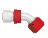 Aeroquip Crimp Hose Ends FBM4226 Fitting, End, AQP Hose, 45 Degree, -16 AN to Female -16 AN, Aluminum, Natural/Red, Each thumbnail 1
