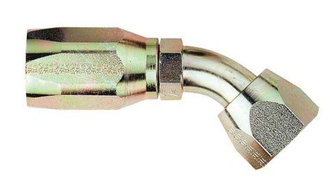 Aeroquip Reusable Hose Ends FBM1386 Fitting, End, AQP High Pressure, 45 Degree, -6 AN to -6 AN Female Thread, Steel, Natural, Each thumbnail 2
