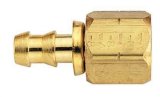 Aeroquip Socketless Hose Ends FBM1232 Fitting, End, AQP Socketless, Straight, -6 AN Barb to Female -8 AN, Brass, Natural, Each thumbnail 2