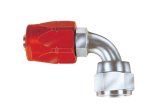 Aeroquip Reusable Hose Ends FBM1031 Fitting, End, AQP Hose, 90 Degree, -4 AN to Female -4 AN, Steel, Red, Each thumbnail 2