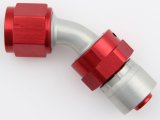 Aeroquip Crimp Hose Ends FBM4222 Fitting, End, AQP Hose, 45 Degree, -6 AN to Female -6 AN, Aluminum, Natural/Red, Each thumbnail 2