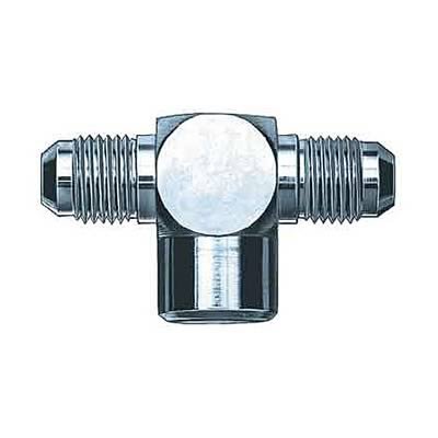 Aeroquip Tee Adapter Fittings FBM2882 Fitting, Adapter, Female Pipe Flare Tee, -4 AN, -4 AN, 1/8 in. NPT, Steel, Each thumbnail 2