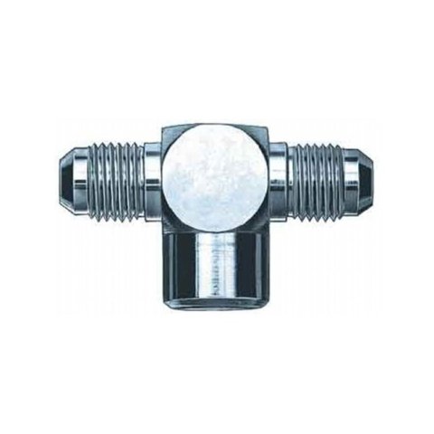 Aeroquip Tee Adapter Fittings FBM2882 Fitting, Adapter, Female Pipe Flare Tee, -4 AN, -4 AN, 1/8 in. NPT, Steel, Each thumbnail 3