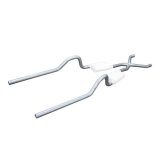 Pypes Header/Crossmember-Back Exhaust Systems SMB10 System, No Mufflers, Header-Back, Stainless Steel, X-Pipe, Dodge, Plymouth, B-Body, V8, Kit thumbnail 2