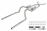 Pypes Violator Dual Exhaust Systems SGT73V Systems, Crossmember Back w/ X-pipe System 63-66 GM Truck split rear dual exit 2.5 inch intermediate thumbnail 3