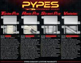 Pypes Turbo Pro 409 Stainless Steel 2.5 Inch Muffler MVT10 Muffler, Pro, 2 1/2 in. Inlet/2 1/2 in. Outlet, Steel, Natural, Each thumbnail 1