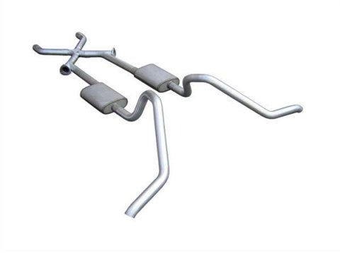 Pypes Turbo Pro Exhaust Systems SGB11T Systems, Pro, Crossmember Back, X-Change Pipe, Stainless Steel, Natural, Chevy, Kit