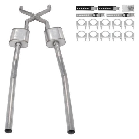 Pypes Street Pro Exhaust Systems SGT77S Kit, 1955-59 GM Truck W/ X Rear Exit Mufflers thumbnail 1
