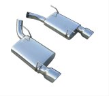 Pypes Violator Dual Exhaust Systems SFM60V System, Violator, Rear Axle-Back, Stainless Steel, Natural, Polished Tips, Ford, 4.6L, Kit thumbnail 2