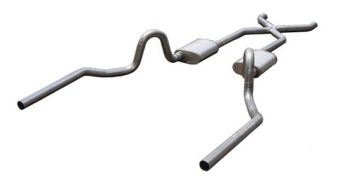 Pypes Race Pro Dual Exhaust Systems SGA10R System, Pro, Header-Back, Stainless Steel, Natural, X-Pipe, Buick, Chevy, Oldsmobile, Pontiac, V8 thumbnail 3