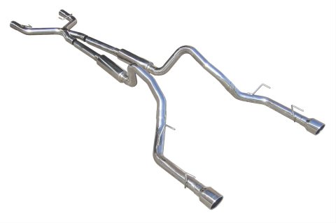 Pypes Mid Muffler Exhaust Systems SFM69 System, Street Pro, Section Back, Stainless Steel, Natural, Polished Tips, Ford, V6, Kit thumbnail 1