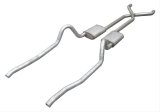 Pypes Violator Dual Exhaust Systems SMA10V System, Violator, Header-Back, Stainless Steel, Natural, X-Pipe, Dodge, Plymouth, A-Body, V8, Kit thumbnail 2