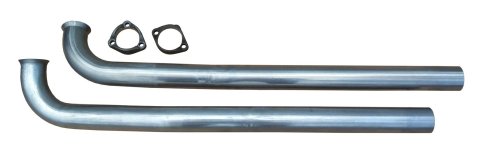 Pypes Stainless Steel Exhaust Downpipes DGA20S23 Downpipes, Steel, Natural, 2.5 in. Diameter, HO/RA Manifolds, Pontiac, Passenger Car, Pair