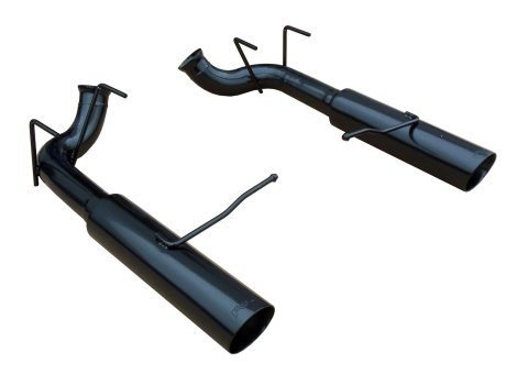 Pypes Pype Bomb Exhaust Systems SFM76MSB System, Rear Axle-back, Dual, Stainless, Black Powdercoated, Split Rear Exit, Ford, 5.0L Modular, Kit thumbnail 2