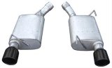 Pypes Violator Dual Exhaust Systems SFM60VB System, Violator, Rear Axle-Back, Stainless Steel, Natural, Black Powdercoated Tips, Ford, 4.6L, Kit thumbnail 2