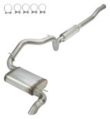 Pypes HGC Exhaust Systems for 2018-2023 WRANGLER - SJJ25SQ System, High Ground Clearance, 2.50 in., Cat-Back Exhaust, 409 Stainless Steel, Natural, M80 Muffler, Street Pro Muffler, Jeep, Kit thumbnail 2