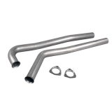 Pypes Stainless Steel Exhaust Downpipes DGU20S Downpipes, Steel, Natural, 2.5 in. Diameter, Chevy, Big Block, Pair thumbnail 2
