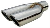 Pypes Stainless Steel GTO, Polished 2.50 Inch Exhaust Tip EVT19S Tips, Steel, 2.5 in. Inside Diameter, Pair thumbnail 1