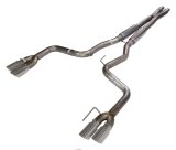 Pypes X-Bomb Exhaust Systems SFM87MX System, X-Bomb, Cat-Back, Stainless Steel, Natural, X-Pipe, Polished Tip, Ford, 5.0L, Kit thumbnail 1