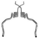 Pypes H-Bomb Exhaust Systems for 1970-1974 CAMARO, FIREBIRD - SGF41V System, Crossmember Back w/H-Pipe 70-74 F-Body Split Rear Dual Exit 2.5 in Int & Tail Pipe Violator Mufflers/Hardware thumbnail 1