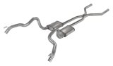Pypes H-Bomb Exhaust Systems SGF43R System, Crossmember Back w/H-Pipe 70-74 F-Body Split Rear Dual Quarter Exit 3" Int & TailPipe Race Pro Mufflers/HW Incl, Polished 304 SS thumbnail 2