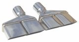 Pypes Stainless Steel Rectangular, Polished 2.50 Inch Exhaust Tip EVT86 Tips, Stainless, Polished, Slant Cut, Non-Rolled Edge, 2.5 in. Inlet, Pair thumbnail 3