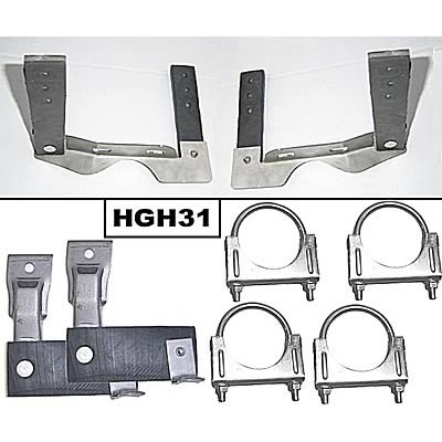 Pypes Exhaust Hangers HGH31 Hangers, OE Style, Stainless Steel, 2.5 in. Diameter, Chevy, Set