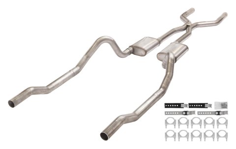 Pypes Violator Dual Exhaust Systems SMB43V System, Violator, Crossmember-Back, Stainless Steel, H-Pipe, Dodge, Plymouth, B-Body, V8, Kit thumbnail 2