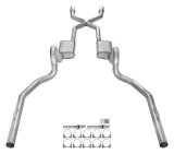 Pypes No-Muffler Exhaust Systems SGG913E System, 3.0 in., No Mufflers, Crossmember Back, 409 Stainless Steel, Natural, X-Pipe, G-Body, Kit thumbnail 2