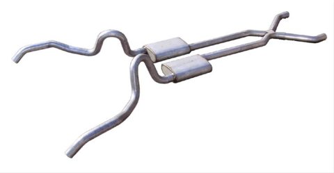Pypes Violator Dual Exhaust Systems SGN10V System, Violator, Header-Back, Stainless Steel, Natural, X-Pipe, Chevy, Kit thumbnail 2