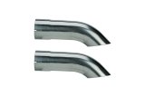 Pypes Stainless Steel Oval, Natural 3 Inch Exhaust Tip PVD13 TURNDOWN TIPS thumbnail 1