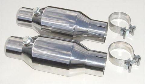 Pypes Mini Catalytic Converters CVM11K Converters, Mini, Stainless Steel Case, 2.5 in. Slip Fit Inlet/Outlet, 11 in. Length, Pair thumbnail 1
