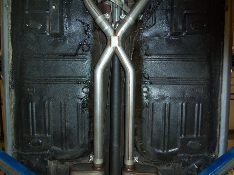 Pypes No-Muffler Exhaust Systems SFM04 System, No-Muffler, Header-back, Dual, Stainless, Natural, Split Rear Exit, Ford, Kit thumbnail 2