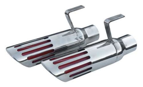 Pypes Stainless Steel Round, Polished 2.50 Inch Exhaust Tip EVT89 Tips, Clamp-on/Weld-on, Slant, Stainless, Polished, 2.500 in. Inlet Diameter, 3.000 in. Outlet, 7.000 in. Length, Dodge, Pair thumbnail 3