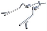 Pypes Street Pro Exhaust Systems SGC19S System, Pro, Crossmember Back, Stainless Steel, Natural, X-Pipe, Chevrolet, V8, Kit thumbnail 2