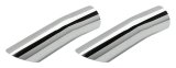 Pypes Stainless Steel Round, Polished 2.50 Inch Exhaust Tip EVT154 Tips, Steel, Polished, Slant Cut, in. Inlet, in. Outlet, Chevrolet, 5.7L, 7.0L, Pair thumbnail 2