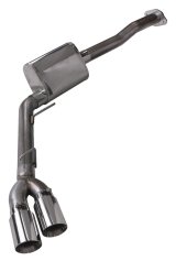 Pypes Converter-Back Exhaust Systems SFT29R Systems,304 Polished Stainless Steel Dual Wall 4.5" Tips; Race Pro Muffler Fits 2015-2020 5.0L F-150s & 3.5L EcoBoost all cab and bed sizes. thumbnail 1