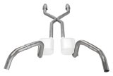 Pypes Header/Crossmember-Back Exhaust Systems SGN975E Systems, Crossmember Back w/X-Pipe, 75-79 Nova Split Rear Dual Exit 2.5 in Intermediate thumbnail 1