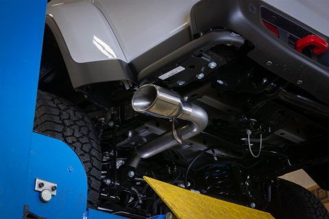 Pypes Street Pro Exhaust Systems SJJ51SB Systems, Cat-Back, Stainless Steel, Natural, Chambered Mufflers, Phantom Series Black Tip, Jeep, JT, Rubicon, Kit thumbnail 3
