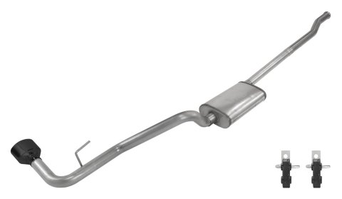 Pypes Street Pro Exhaust Systems SJJ51SB Systems, Cat-Back, Stainless Steel, Natural, Chambered Mufflers, Phantom Series Black Tip, Jeep, JT, Rubicon, Kit thumbnail 4