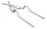 Pypes Street Pro Exhaust Systems SMB10S33 System, Pro, CrossMember-Back, Stainless Steel, Natural, X-Pipe, Dodge, Plymouth, B-Body, V8, Kit thumbnail 2