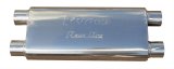 Pypes Race Pro 304 Stainless Steel 2.5 Inch Muffler MVR100S Muffler, Series, Steel, Polished, Dual in. Offset Inlets/Dual in. Offset Outlets, Each thumbnail 1