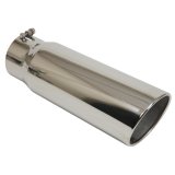 Pypes Monster Truck Tips Round, Polished 5 Inch Exhaust Tip EVT506-18 Tip, Stainless Steel, Polished, 5.000 in. Inside Diameter, Each thumbnail 1