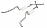 Pypes Header/Crossmember-Back Exhaust Systems SGC17 System, No Mufflers, Crossmember Back, Stainless Steel, Natural, X-Pipe, Chevy, 4.3L, 4.6L, Kit thumbnail 2